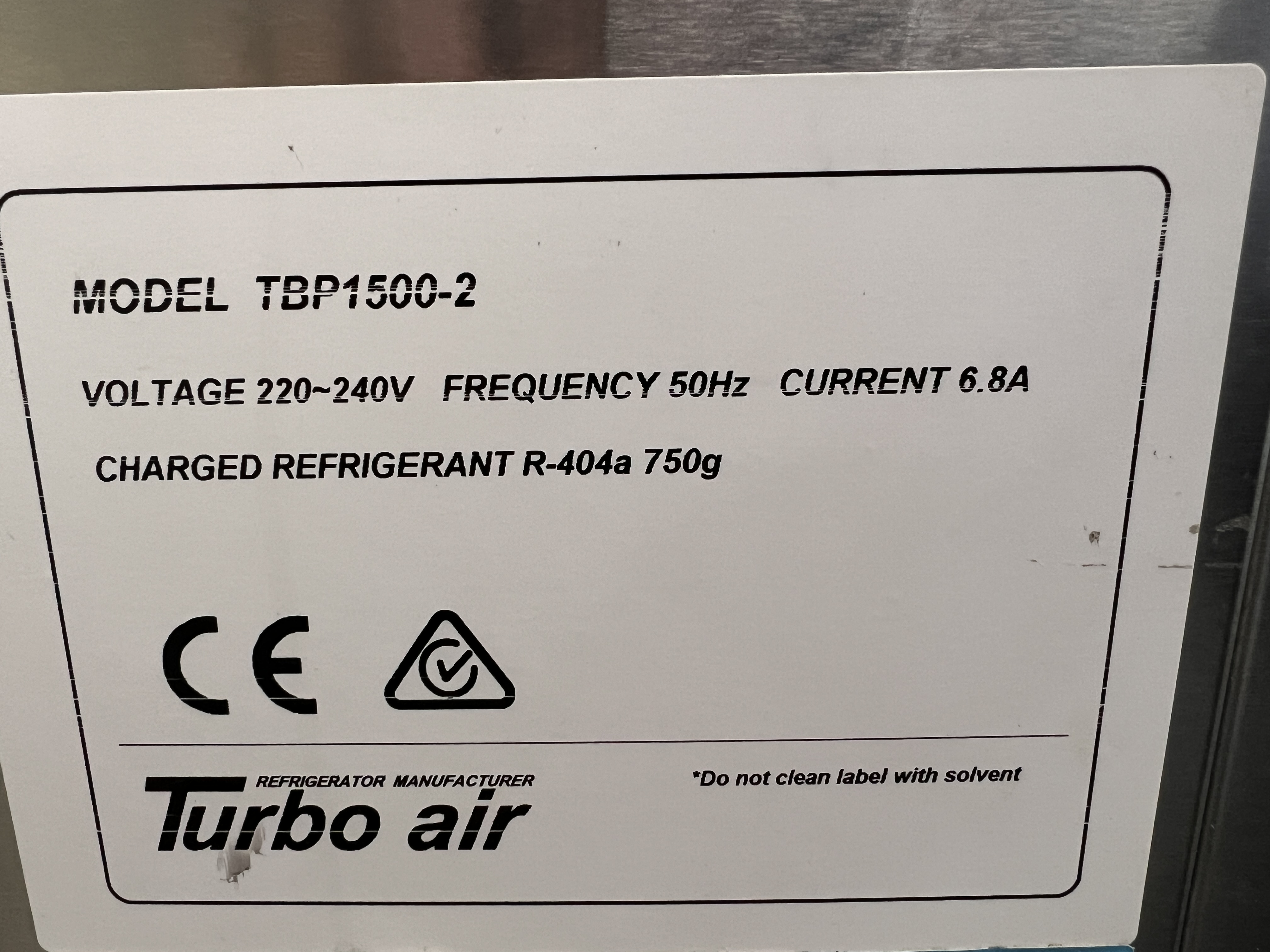 Turbo air 1500mm display fridge